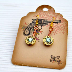 Light Green Swarovski Crystal Bullet Earrings